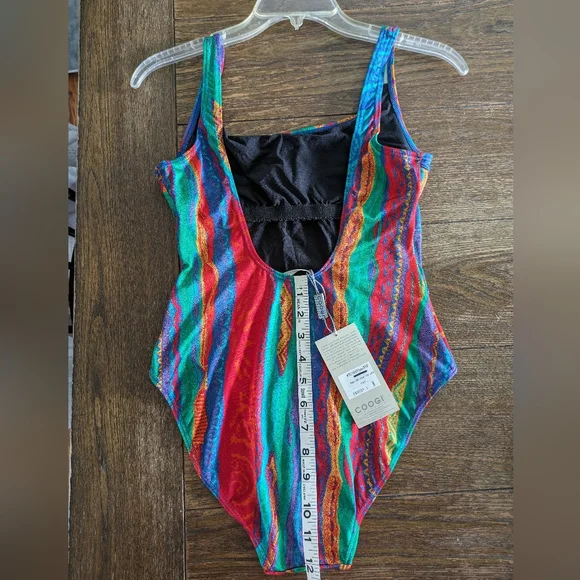 NWT Vintage COOGI Women's Scoop Back Swimsuit And Matching Wrap Skirt - Picture 11 of 14